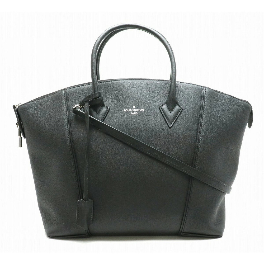 Louis Vuitton Parnassa Lockit Tote Bag Shoulder Veau Cachemire Leather Noir